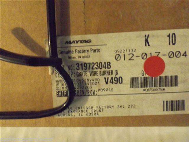 MAYTAG AMANA STOVE 31972304B GRATE, WIRE BURNER (BLK) NEW IN BOX MAYTAG AMANA STOVE 31972304B GRATE, WIRE BURNER (BLK) NEW IN BOX
